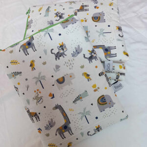 Θήκη βιβλιάριου υγείας ζωάκια γκρι