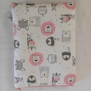 Θήκη βιβλιάριου υγείας ζωάκια ροζ