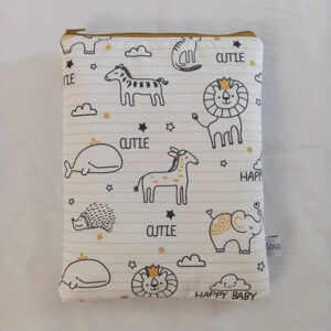 Θήκη βιβλιάριου υγείας ζωάκια κίτρινο